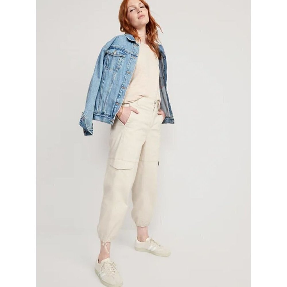 Old Navy High Waisted Barrel Leg Cargo Ankle Joggers S